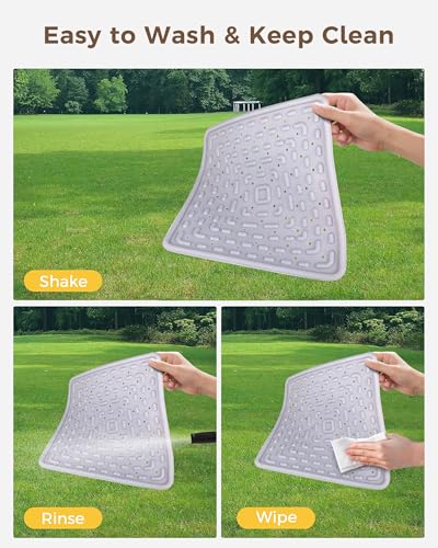Washable & Reusable Nesting Pads for Chicken Coop - 4Pcs Chicken Nest Mats - Durable 12"x 12" Plastic Nest Box Pads for Egg Laying Hens (Soft, Easy Clean, Premium) - color: Gray-4pcs