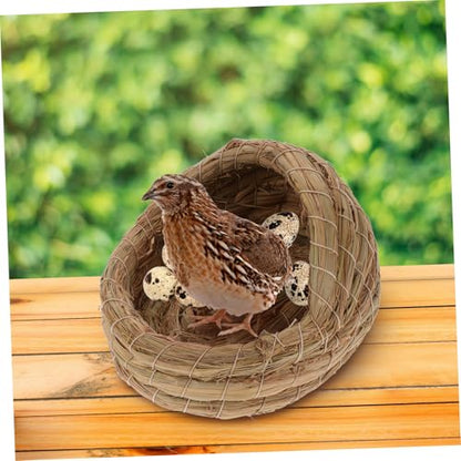 2pcs Straw Woven Chicken Nesting Boxes Pad for Laying Hens Coop House Private Sleeping Bed for Chicks