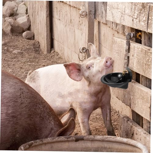 SUPVOX Large Capacity Automatic Waterer for Livestock Durable Cast Cow Water Bowl with Valve for Cattle Sheep Horses and Pigs Outdoor Water Feeder