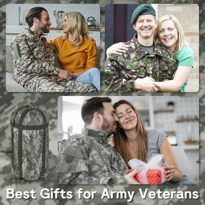 Mirzoyan Woobie Blanket, Military Poncho Liner Camo Insulated Camping Woobie Blanket for Outdoor Hiking (ACU with Zipper) - color: Acu With Zipper