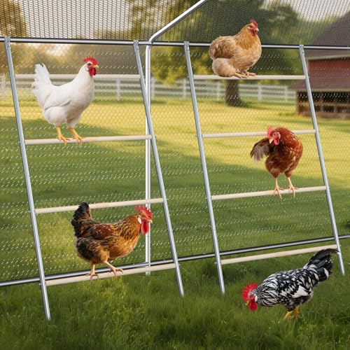 Chicken Perch for Coop Roosting Bars Farm Chicken Toys Roost Ladder for Backyard Poultry 2 Pack (58.2" L x 32" W) - color: 2 Pack