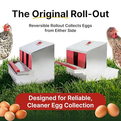 HenGear Nesting Boxes for Chickens, Nest Box with Rollout Egg Collection, Nesting Pads for Cleaner Eggs, Reversible Accessories for Chicken Coop, G90 Galvanized, Made to Last, Small, Up to 20 Hens - size: 20 HENS