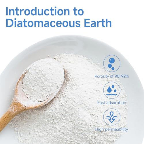 Diatom Drying scoop 1/4 Cup for Pet Food, Keep Food Fresh Desiccant to Dry Deodorization Rapid Water Absorption, Pet Food Scoop for Dog Cat, Comfortable Long Handle for Easy to Scoop Food