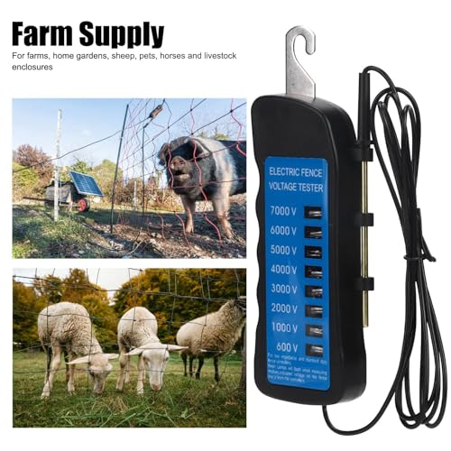 Electrical Fence Voltage Tester Electric Fence Fault Finder Voltmeter High Voltage 600-7000V Gardening Tools for Farm Supply Fencing
