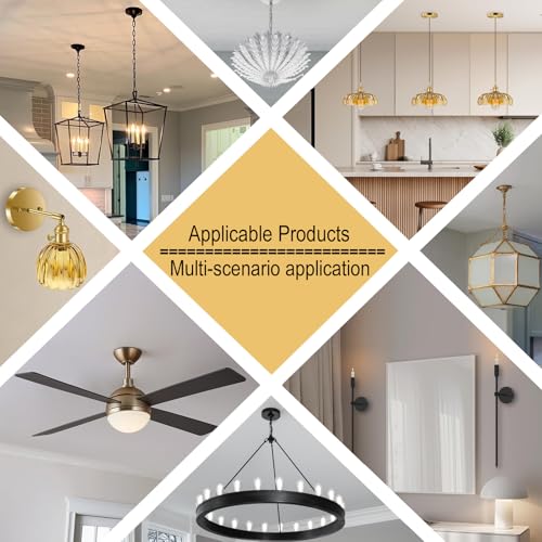 Universal Lighting Fixture Mounting Bracket Kit, 4 Inches Heavy Duty Round Crossbar for Chandelier, Pendant, Wall Lamp and Ceiling Fan (4 Pack) - size: 4 Pack