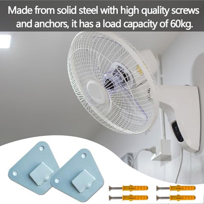 Wall Fan Mounting Bracket - Heavy Duty Universal Wall Fan Fixing Bracket, Easy to Install, Sturdy & Durable, Safe & Reliable(2 Pack)