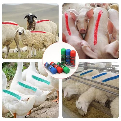 Livestock Marker,Livestock Maker for Pig,Cow,Goat(6 Pack,2 Red, 2 Blue, 2 Green) (6)