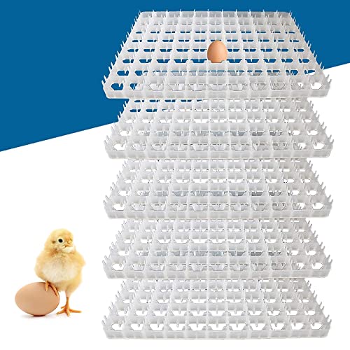 YIYIBYUS Portable 5pcs 88 Eggs Incubator Tray, Chicken Duck Tray Egg Hatcher Storage Container for Home Farm Nestling Hatching