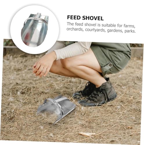 1pc Iron Shovel for Farm Supply Capacity Feeding Scoop for Poultry and Livestock Portable and Easy to Clean Farm Tool