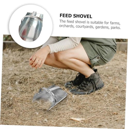 1pc Iron Shovel for Farm Supply Capacity Feeding Scoop for Poultry and Livestock Portable and Easy to Clean Farm Tool