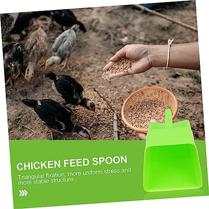 2Pcs Large Capacity Plastic Feeding Shovels with Ergonomic Handles for Poultry and Livestock Farm Use Multi-Function Utility Scoop for Efficient Feed Distribution and Garden Tasks