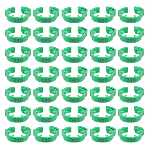 100 Pack Poultry Leg Bands - Durable Numbered Chicken and Duck Identification Rings for Easy Breed Management(Green,3 Packs) - color: Green, size: 3 packs