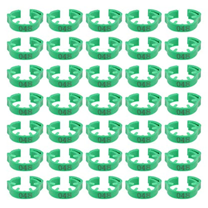 100 Pack Poultry Leg Bands - Durable Numbered Chicken and Duck Identification Rings for Easy Breed Management(Green,3 Packs) - color: Green, size: 3 packs