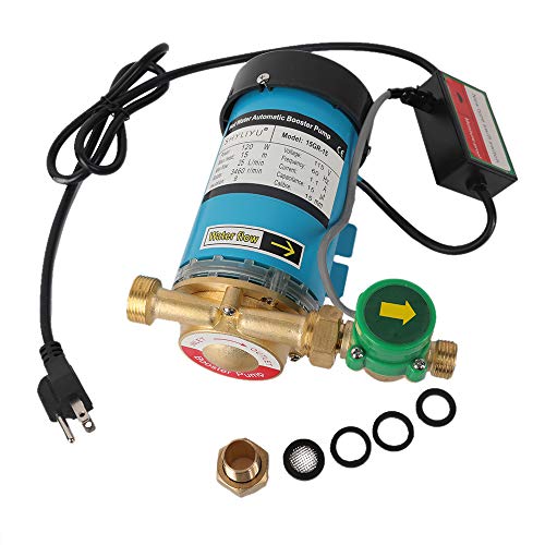 115V/60HZ 120W 3/4 inch Outlet Home Water Pressure Booster Pump Automatic Shower Booster Pump with Water Flow Switch for Whole House Shower System - size: 115V 3/4" 15GR-15