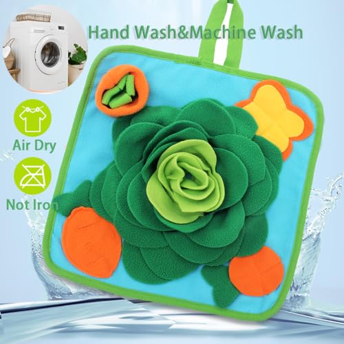 Rabbit Foraging Mat Snuffle Mat for Small Animals Bunny Puzzle Toys Pets Interactive Feeding Mat for Guinea Pigs Hedgehog Chinchilla Puppies (Green) - color: Green