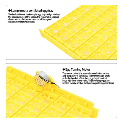 Akozon 156pcs Fully Automatic Egg Incubator Tray Durable Plastic Egg Turner for Chicken, Duck, and Quail (110V) - size: 17.3"L x 5.5"W x 3.9"H, style: 110V