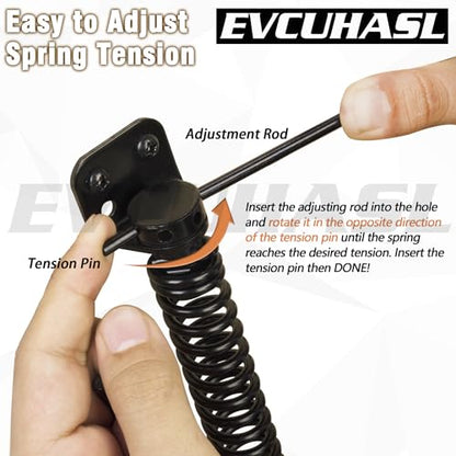 11-1/2" Gate Spring Self Closing Heavy Duty Door Springs to Close Door, Automatic Gate Closer with Adjustable Tools for Metal Gates, Wooden Fences and Vinyl Fence Gates(Black, 1 Pack) - size: 11-1/2 Inch