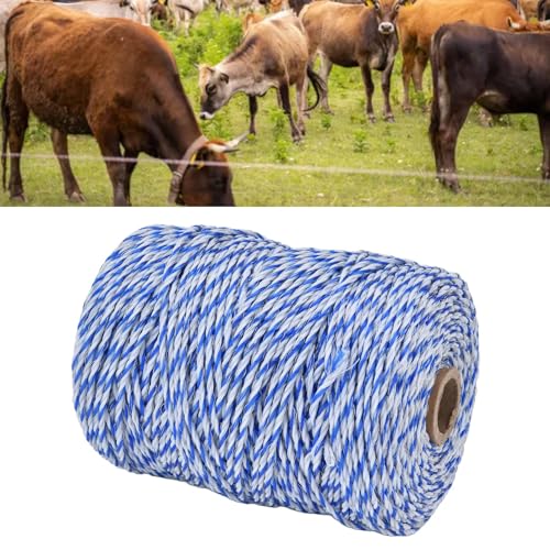 Electric Fence Polywire, Steel Wire 36 Strands Synthesized 3mm 200 Meters Electric Fence Wire, Reused Recycle Lightweight Animal Barrier Fence, for Livestock Breeding
