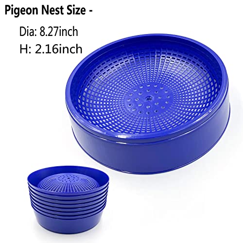 8PCS Racing Pigeon Nest Bowl, Plastic Bird Nest, Sturdy and Anti-Rollover, Keeps Eggs Safe and Secure | Bird Cage Breeding Hatching Nest for Pigeons, Homers, Doves,Quails and Small Birds,Pet Cage Supplies Accessories