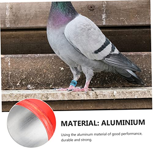 BESPORTBLE 100pcs Dove Poultry Identification Aluminum Bird Leg Bands Reusable Lightweight Chicken Foot Rings