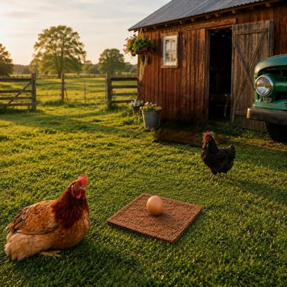 Coconut Palm Nest Box Pads for Chicken Nesting Boxes, Washable and Trimmable Nesting Liners for Chicken Coop, Bird Nest, and Reptile Habitat (11 x 8.3 inch) - color: 11 x 8.3 inch
