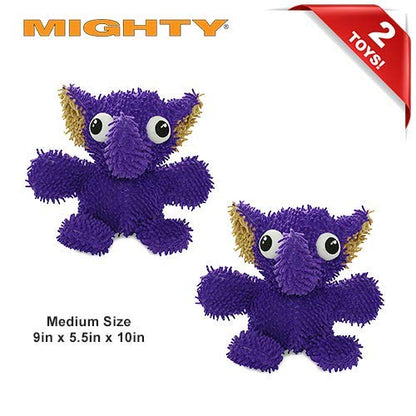 MIGHTY® 2 Pack Microfiber Medium Elephant Dog Toys | Ultra Durable Plush Toy with Multiple Layers & Reinforced Seams , Washable and Floats , Mighty® Construction - color: 2PK Elephant Purple