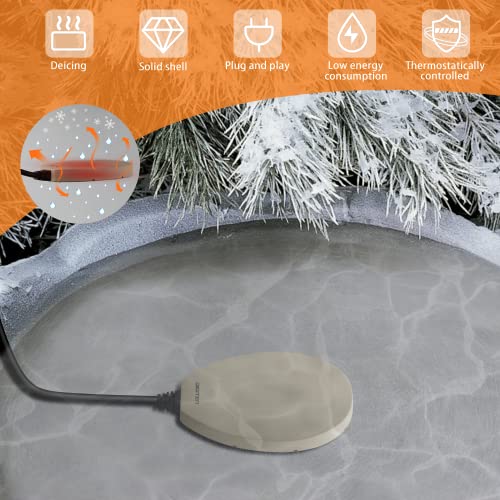 60W Bird Bath Heater, Waterproof Birdbath Deicer for Outdoors, Keep Chicken Waterers from Freezing, Fit in All Kind of Birdbaths 110V 120V
