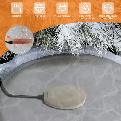 60W Bird Bath Heater, Waterproof Birdbath Deicer for Outdoors, Keep Chicken Waterers from Freezing, Fit in All Kind of Birdbaths 110V 120V