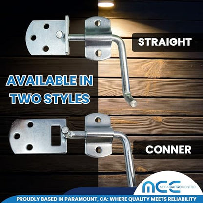 Mega Cargo Control 4 Pack Straight Security Latches for Wood and Metal Stakes - Secure Stake Body, Trailer, Tie Downs Straight - size: Set of 4