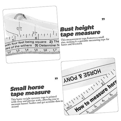 Sosoport Horse Measuring Tape for Accurate Bust Height and Weight Measurement Livestock Tape Measure and Farm Animals Easy to Carry and Use