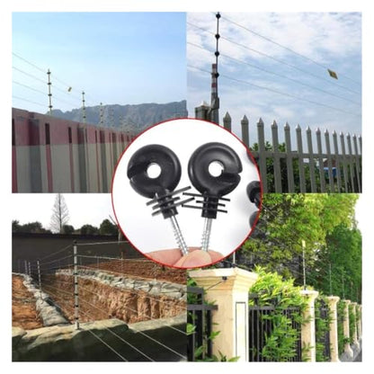 Electric Fencing Ring Insulators Farm Electric Fence Insulators Self Tapping Insulation Nail Wire Connections Livestock Insulator(30PCS) - color: 30PCS