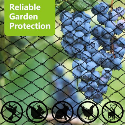 10x10ft Bird Netting for Chicken Coop, 1/2" Mesh Chicken Coop Netting Cover | Poultry Netting Roof for Chicken Run, Hawk Proof, Bird Netting for Garden, Fruit Trees, Plants, Vegetables, Garden Protection - size: 10'x10'-1/2''