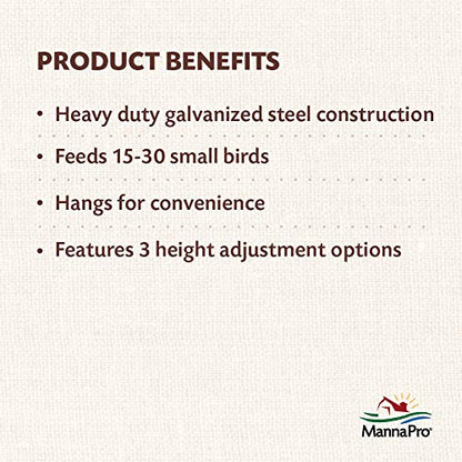 Harris Farms 1000293 Galvanized Hanging Poultry Feeder, 15 lbs, Metal