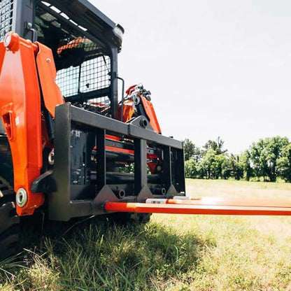 Titan Attachments HD Skid Steer Hay Frame Attachment, Three 43" Hay Spears, Rated 4,000 LB, Quick Tach Mounting, Hay Handing Equipment for Bobcat Tractors