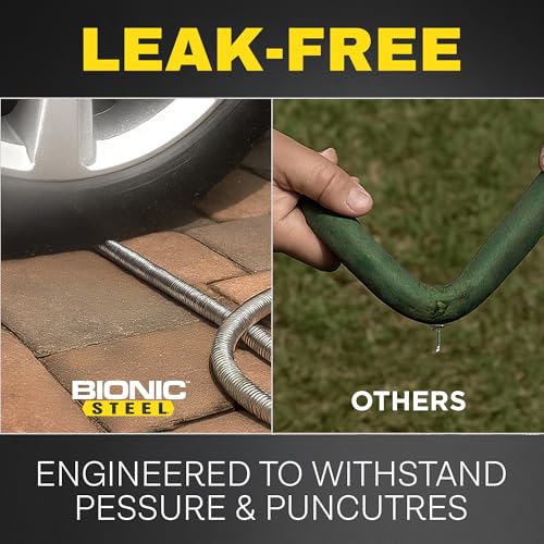 BIONIC STEEL Short 10 Ft Hose Extension, 10 Ft x 5/8 In. Short Hose Connector for Reel, Leak Proof Connection, Heavy Duty, Non Kinking, Flexible, Heavy Duty - size: 10'