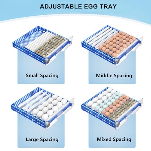 Automatic Eggs Incubator, Large Incubators for Hatching Eggs with Automatic Egg Turning & Temperature Control, Poultry Hatcher Machine for Chicken Duck Goose Quail Bird (192 Eggs)