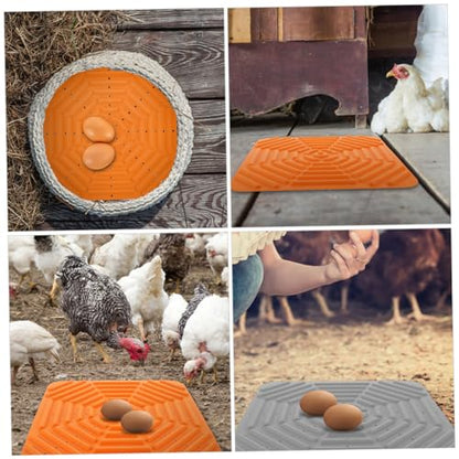 Levemolo Washable Silicone Chicken Nesting Pads 2-Piece Set for Laying Hens Sturdy Nest Box Liners for Chicken Coop Easy to Clean Nesting Box Supplies