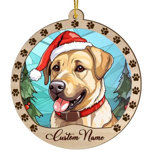 Personalized Anatolian Shepherd Ornament, Anatolian Shepherd Christmas Ornament, Custom Name Anatolian Shepherd Dog Suncatcher for Christmas Tree - color: Anatolian Shepherd