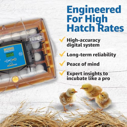 Brinsea Ovation 28 EX Egg Incubator & Expert Incubation Book, Automatic Humidity Control and Egg Turning for Hatching 28 Chicken, Duck, Other Bird Eggs, Precision Digital Controls - style: With Book