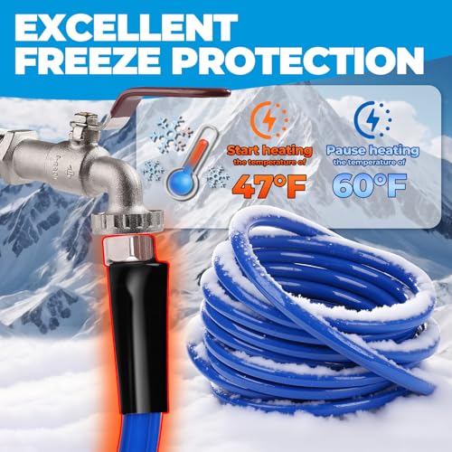 15FT 30FT 50FT 75FT 100FT Heated Water Hose for Rv,Heated Water Hose Antifreeze to -45°F,Great Rv Accessories for Campers,Livestock,Agriculture,Lead and BPA Free - size: 15FT