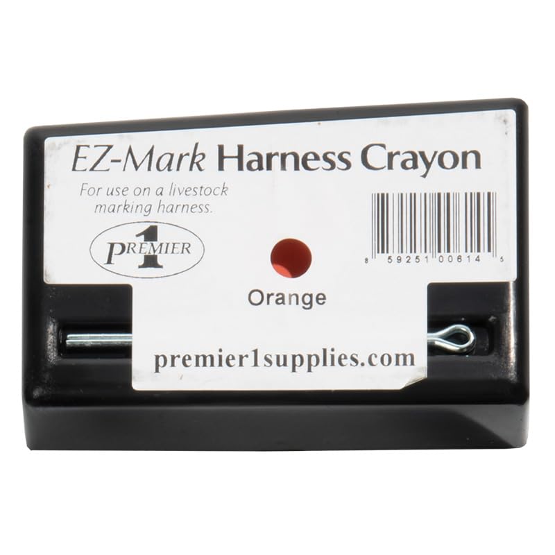 Premier 1 EZ-Mark Harness Crayons for Sheep & Goat Marking Harness (Orange Crayon) - style: Orange Crayon