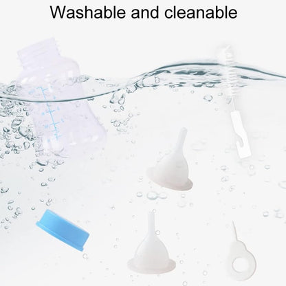 Pet Milk Feeding Bottle Portable Multi-Nipple Water Mug, Model: Small Blue - size: 50ml