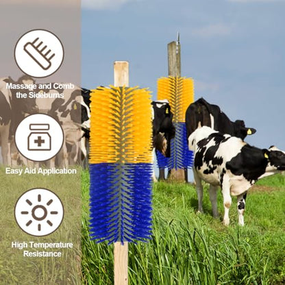 Cow Brush, Cow Brush Scratcher Post, Horse Brushes, Relieve Back Itching in Livestock, Appropriate for Horse, Cattle, Pig, Sheep