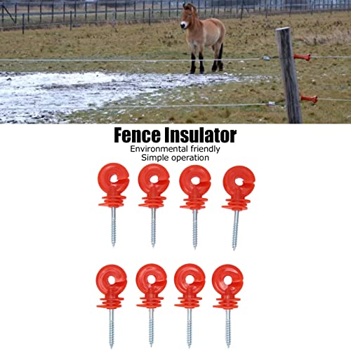 50PCS Fence Insulator, 9.5 X 4.5cm Electric Fence Insulator Screw, Insulator Fence Ring Post Wood Post Insulator, Sun Protection, Rain Protection, Strong and Durable for Electronic Fence