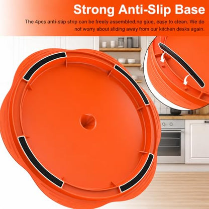 Large Chicken Shredder Tool with Suction Base 2026 – Twist Meat Shredder with Ergonomic Handle & Anti-Slip Grip – Transparent Lid for Easy Shredding Chicken & Beef (Orange) - color: Orange