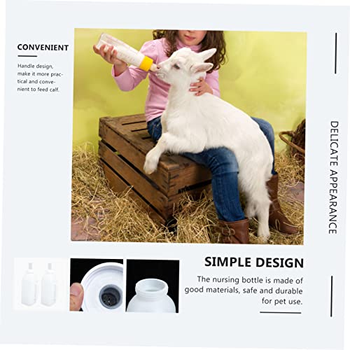 BESPORTBLE 2L Calf Nursing Bottle 4-Pound Feeder Handle Silicone Calf Milk Bottle for Animal Feeding