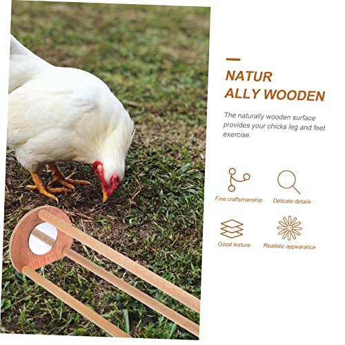 Levemolo Wooden Chick Mirror Perch Adjustable Bird Stand for Chickens Parrots and Small Birds and Playtime Accessories