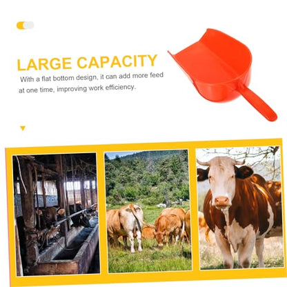 Sosoport Livestock Feed Shovel Heavy-Duty Feeding Scoop for Poultry Livestock Durable Farm Food Scoop Convenient and Portable Feeding Tool for Farm and Garden Use