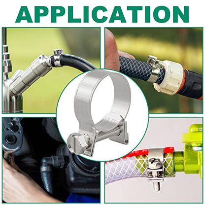 OURU 20PCS 3/8" Fuel Line Clamp 304 Stainless Steel,Adjustable 9/16"-5/8" Dia (14-16mm) Mini Fuel Injection Gas Line Hose Clamps,Pipe Clamp for Automotive,Diesel Petrol Pipe - size: 20PCS 9/16"-5/8" (14-16mm)