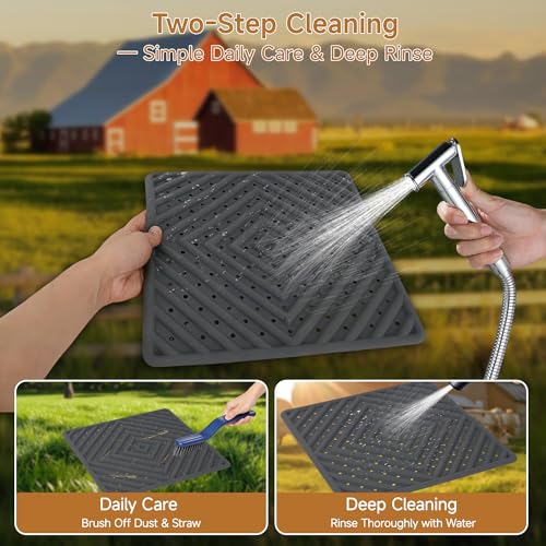 Skimzy Chicken Nesting Pads 6 Pack, Washable Silicone Nest Box Liners, Non Slip Egg Laying Mats, Easy to Clean Coop Pads, Trim to Fit 12x12 Inch for Hens, Ducks & Backyard Chickens